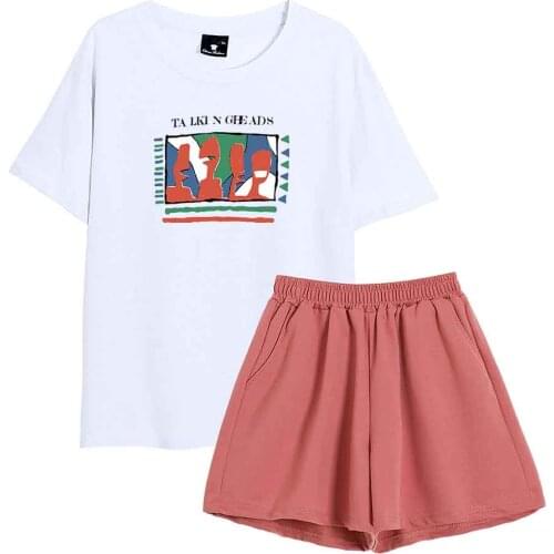 Kpop Clothes Woman Pijama Set Two Piece Women Summer Tracksuit Lounge Wear Set Plus Size T Shirt Ladies Shorts Suit Female