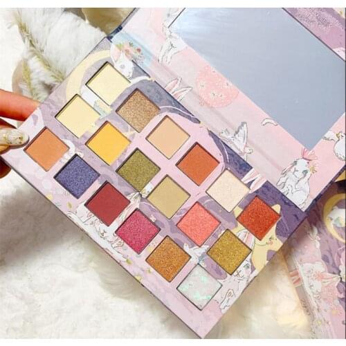 New Arrival 18 Color Rabbit Eyeshadow Tray Matte Shimmer Pearly High Quality Eye Shadow Palette Eye Makeup Pigment Disc Cosmetic