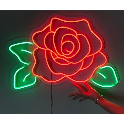 Custom Neon Letters Decorative Letters Room Decor Rose flower Led Neon Sign