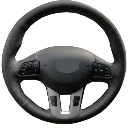 Hand Sew Car Steering Wheel Cover Leather Suede Wrap Volant Braid For Kia Sportage 3 2011-2014 Ceed Cee'd 2010-2012 Car Styling