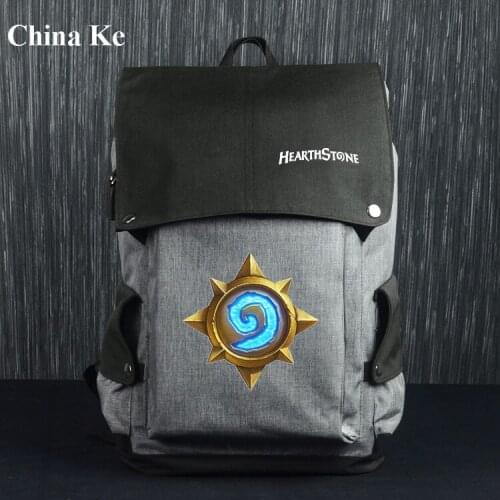 Game Heart Stone Heroes USB Backpack Bag Zipper Messenger School Student Book Daypack Large Travel Bag