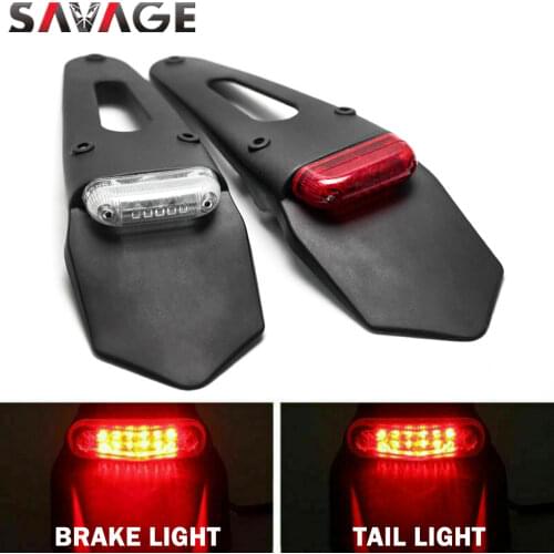 Motorcycle LED Tail Light Rear Fender Brake Stop Taillight MX Supermoto Enduro Husqvarna For CR EXC WRF KX 250 400 426 450