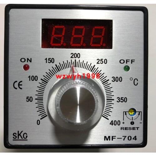 Taiwan SKG Knob Digital Display Temperature Controller MF-704 Spot Supply SKG MF704 Thermostat Type K PT100 0-200℃ 0-300