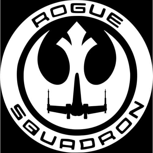 UR Impressions Rogue One Squadron Decal Vinyl Sticker Graphics for Cars Trucks SUV Vans Walls Windows Laptop|White|15*15cm