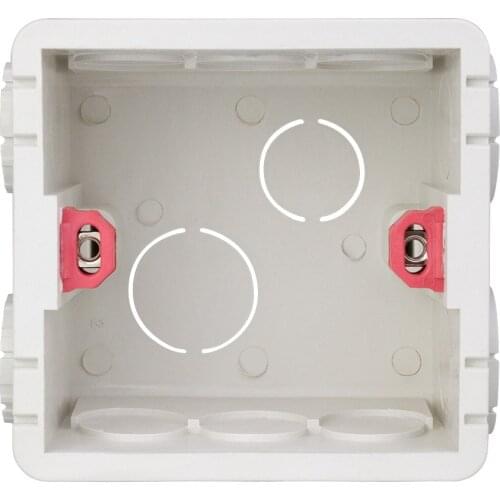 86mm*85mm*50mm Wall Mounting Box Internal Cassette White Red For 86 Type Dark Outfit Switch Wall Box Wiring Back Box