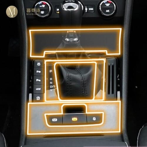 For Skoda Superb 2016 -2019 Car Dashboard Film Cover TPU Screen Protector Shift Panel protective cover interior accessories 2018