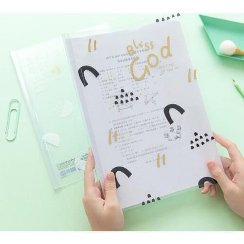 1PCS Small Lovely Office Document Organizer School Pumping Clip A4 File Folder