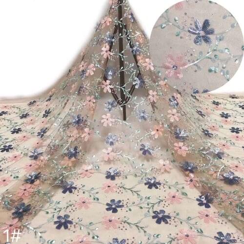 Hot Sale Beautiful Mesh Lace Fabric Tulle Sequins Craft Sewing Designer DIY Supplies Banquet Party Bridal Wedding Dress 5 Yards