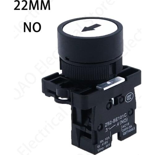 1PCS 22mm NO N/O White Sign Momentary Push Button Switch 600V 10A ZB2-EA3241 XB2