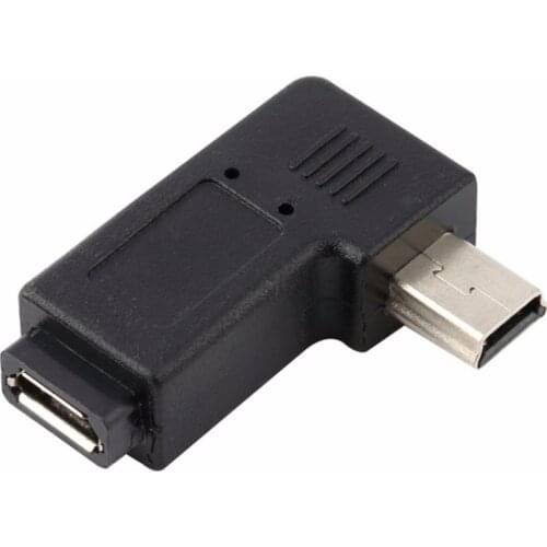 1pc 5 pin male to USB micro 5 pin female adapter converter 90 Degree Angle right Adapter Converter