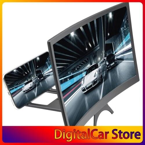 12inch New Mobile Phone Curved Screen Amplifier HD 3D Video Mobile Phone Magnifying Glass Stand Bracket Phone Foldable Holder