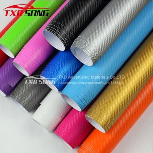 10/20/30/40/50/60cmX152cm/Lot 3D carbon fiber vinyl sticker 3D carbon fiber film 3D carbon wrap film with air free bubbles