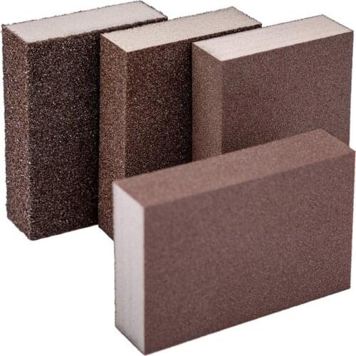 4pcs Sanding Sponges Sanding Blocks Sponge Sand Block Polishing Wood Furniture Metal Derusting Polishing Sandpaper Washable J50