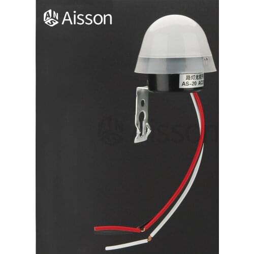AS-20 Auto Photo Switch On/Off Photocell Street Light Switch 220V 10A 50-60Hz Sensor Switch Tools Waterproof Sensitive