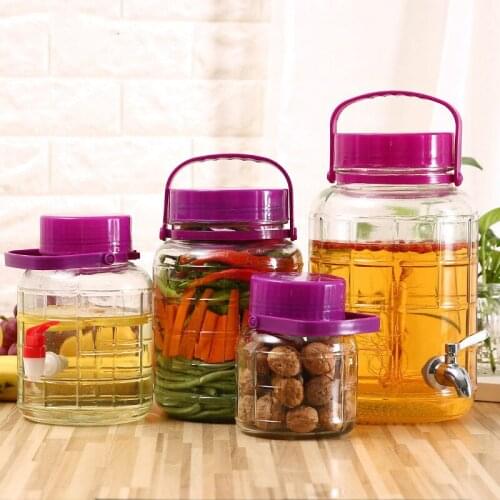 Lead-Free Brewing Glass Barrel Homebrew Growler 10 Kg Brewing Wine Pickle Jar Sealed Cans Draft Tool Wine Wine Bottles