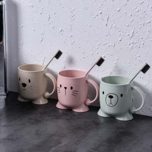 Baby Children Daily Cup Cute Cartoon Big-mouth Bear Tooth-brushing Cup Tooth Cup Babys Washing Cup Milk Mug