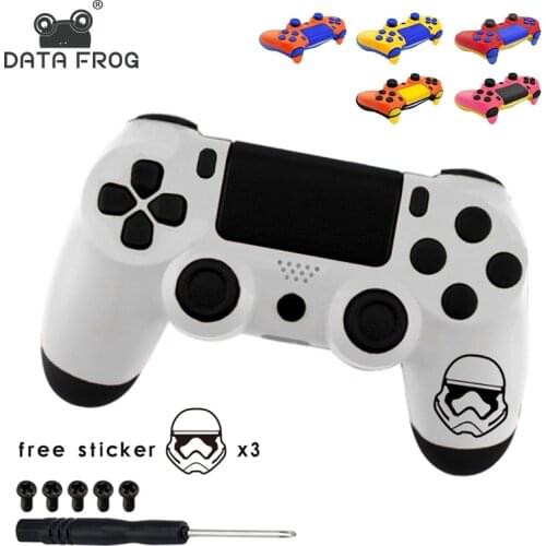Data Frog Replacement Shell for Sony PlayStation 4 Slim Pro Controller Housing Cover for Dualshock 4 jds 040 Joystick Case