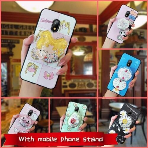 Drift sand Cute Phone Case For Itel A16/A16 Plus Durable foothold phone stand holder Kickstand