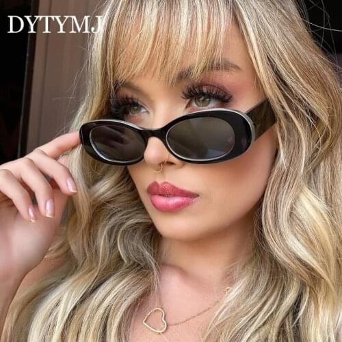 DYTYMJ Vintage Small Frame Sunglasses Women High Quality Oval Sun Glasses Women Punk Sun Glasses for Men Retro Oculos Feminino