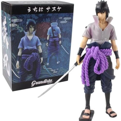 25cm Naruto Shippuden Anime Uchiha Sasuke with Sword Weapoon PVC Action Figure Cartoon Decoration Model Toy Kids GIft Brinquedos
