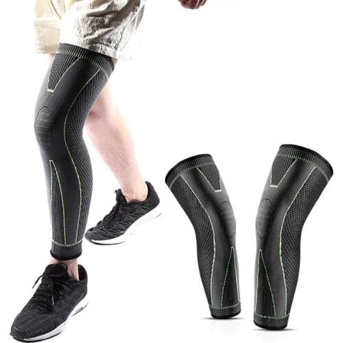 Elasticity Long Knee Pads Full Compression Leg Warmer Running Basketball Volleyball Soft Comfortable Non Slip Silicone Sleeves
