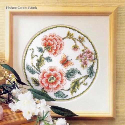 Fishxx Cross Stitch European Magazine Crazy32-1 Oriental Culture Floral Butterfly Precision Printing Kit