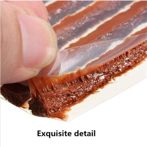 Tire Repair Sealer Scooter Tubeless Tyre Bike Automobile Motorcycle Repairing Rubber Strips 2016 Brand New 25pcs/lot 100*6mm