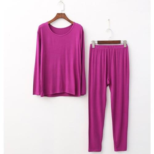 Size 5XL 110kg Womens Thermal Underwear Sets Tops Long Sleeve Tos and Pants Solid Color Autumn Warm Oversized Women Clothing