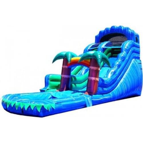 Inflatable water slide with pool/PVC commercial use inflatable water slide for sale