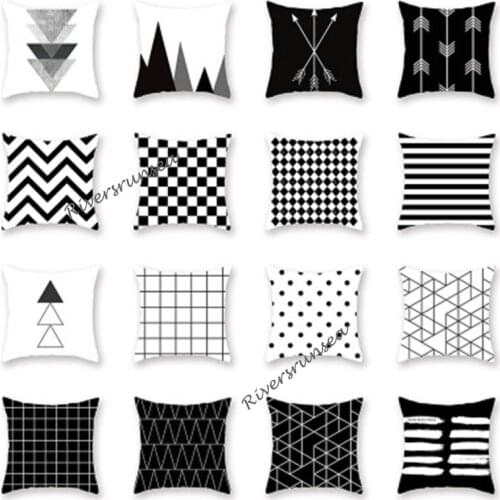 Abstract and geometrical pattern in cushion cover decorative pillows Deer Head Square decorative print Custom throw pillows