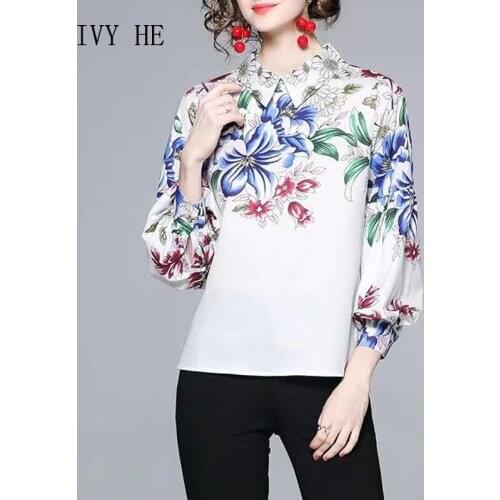 Блузки с принтом OULA`F China At AliExpress