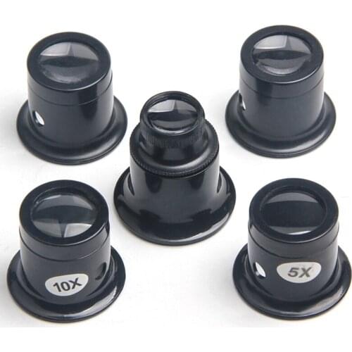 Jewelry Making Tools Portable Jewelry Loupe Magnifying Glass 3X/5X/10X /15X /20X Portable Monocular Magnifier Watch Lens