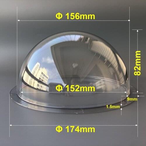 6.2Inch Indoor Outdoor CCTV Replacement Acrylic Clear Cover Surveillance Camera Security Dome Protector Housing Transparent Case