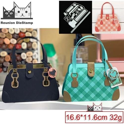 Reunion Metal Cutting Dies For Scrapbooking Women Handbag Bag Shape Stencil Craft Paper Knife Mould Blade Punch Card Making Die