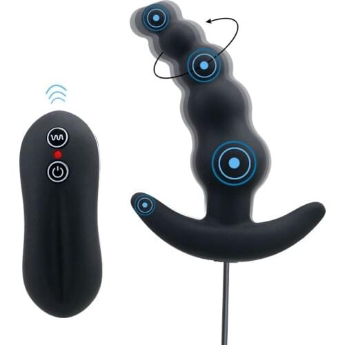 10 Speeds Male Prostate Massager Sex Toy Female Masturbation Remote Control Silicone Anal Plug Vibrator Vibrating Anal Beads