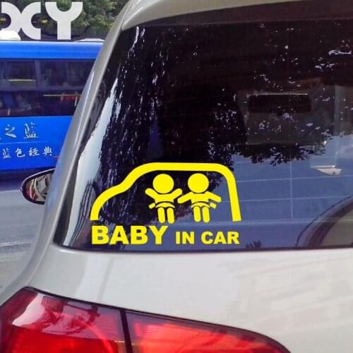 New reflective waterproof funny cartoon warning stickers baby in the car STICKERS FOR CAR TAIL Rear Windshield