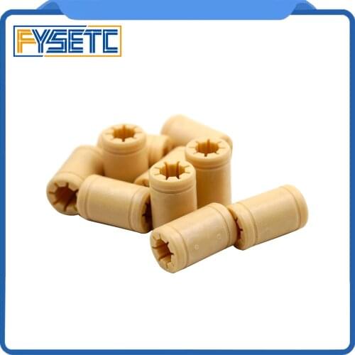 2pcs 3D Printer Solid Polymer LM8UU Bearing - 8mm Shaft VS RJMP-01-08 R Solid Plastic Bearing 8 mm ID For Prusa Mendel