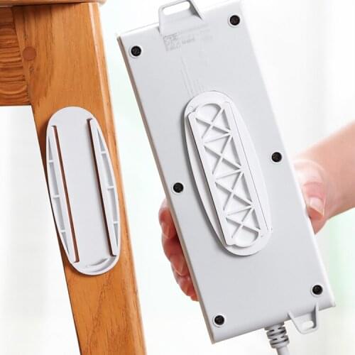Universal Fixing Hook Adhesive Wall-Mounted Power Strip Fixator Plug Board Holder Socket Hanger Hanging Houseware Organize Hooks