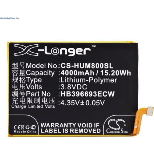 Cameron Sino High Quality 4000mAh Battery HB396693ECW for Huawei Ascend Mate 8,NXT-AL10,NXT-CL00, DL00,NXT-L09,NXT-L29,NXT-TL00