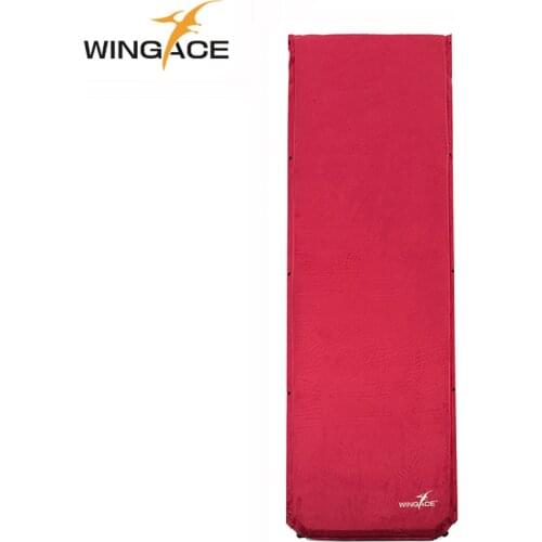 WINGACE Suede Inflatable Mattress Outdoor self-inflating Camping Mat 198*68*8CM Folding Sleeping Pad Air Bed Beach Tourist Mat