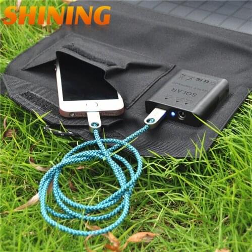 Dual Output USB5V + DC 18V Solar Sun Panel Charger 12V Battery Charger Charging Kit, Solar Mobile Cellphone Camping Charger