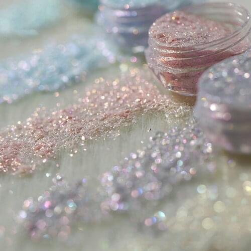 0.3g/Bottle Nail Opal Powder Brocade Snow Velvet Ultra-Thin Sequins Polarized High-gloss Fish scales Shiny Glitter Powder Tc#077