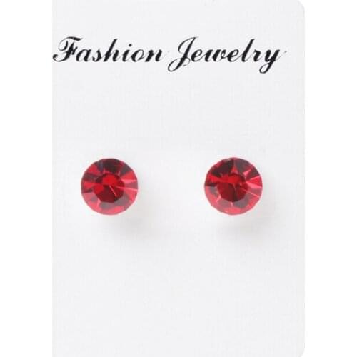 1pair Steel Magnet Stud Earrings Colored Diamonds Earrings For Men And Women Fashion Jewelry Gift