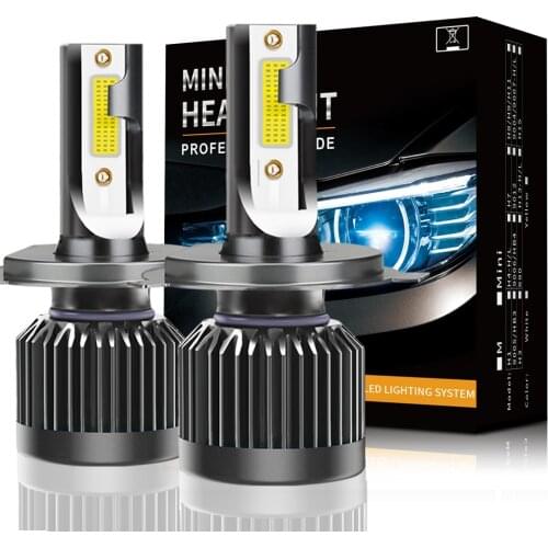 2 Pcs Car headlight Mini Lamp H7 LED BulbS H4 LED IP68 Waterproof Fog Led Headlight 9005 9006 Hb3 Hb4 For Auto 6000K 55W 12V