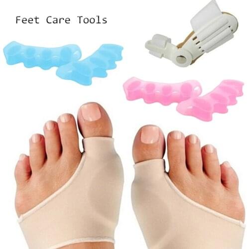 Big Toe Hallux Valgus Corrector Orthotics Feet Care Bone Thumb Adjuster Correction Pedicure Socks Bunion Straightener 2Pcs=1Pair