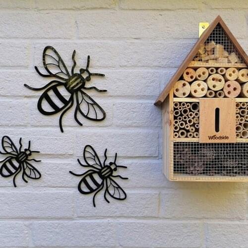 3 PCS Cartoon Sign Bee Set For Garden Or Indoor Wall Acrylic Party Holiday DIY Decoration Sign wall Decoration Accessories