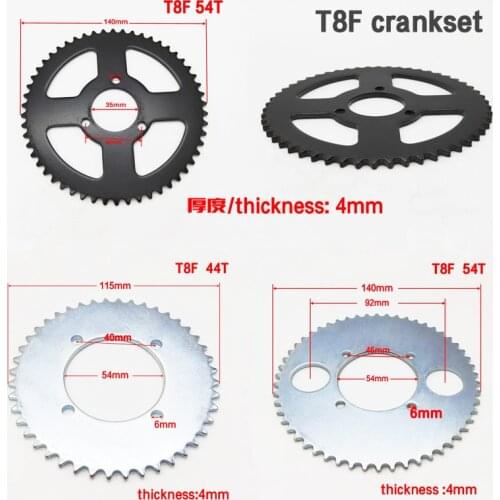 44T 54T Tooth T8F Crankset 35MM 54MM Rear Sprocket Mini Moto ATV Quad Dirt Pit Pocket Bike Cross 47cc 49cc Parts