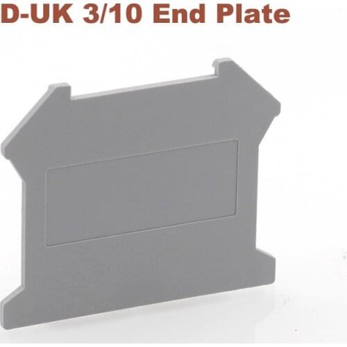 50/100pcs D-UK3/10 Terminals End Plate Din rail screw type terminal block UK-3N UK-5N UK-6N UK-10N baffle separator spacer cover
