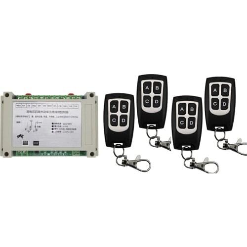 220V 380V 4CH 30A RF Wireless Remote Control System Radio Switch remote switch 220V Learning code 4*waterproof transmitter