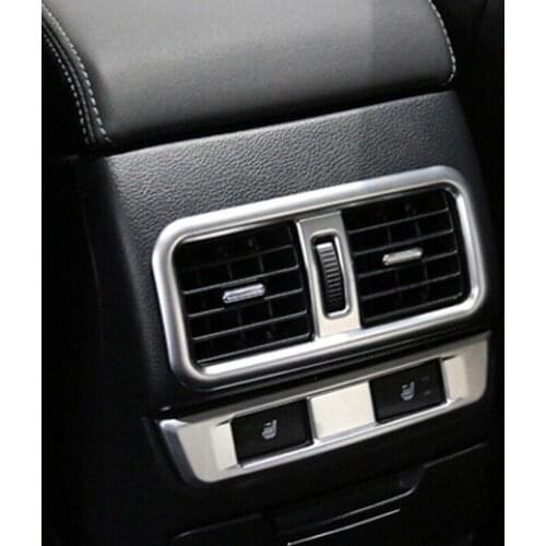 ABS Chrome Car Rear Air Conditioning Outlet Frame Decor Back AC Vents Trim Refit Stickers For Subaru Outback 2015 2016